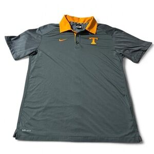 Nike Dri Fit Tennessee Volunteers College Polo Shirt Grey Size Medium